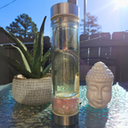 Crystal Elixir Glass Water Bottle