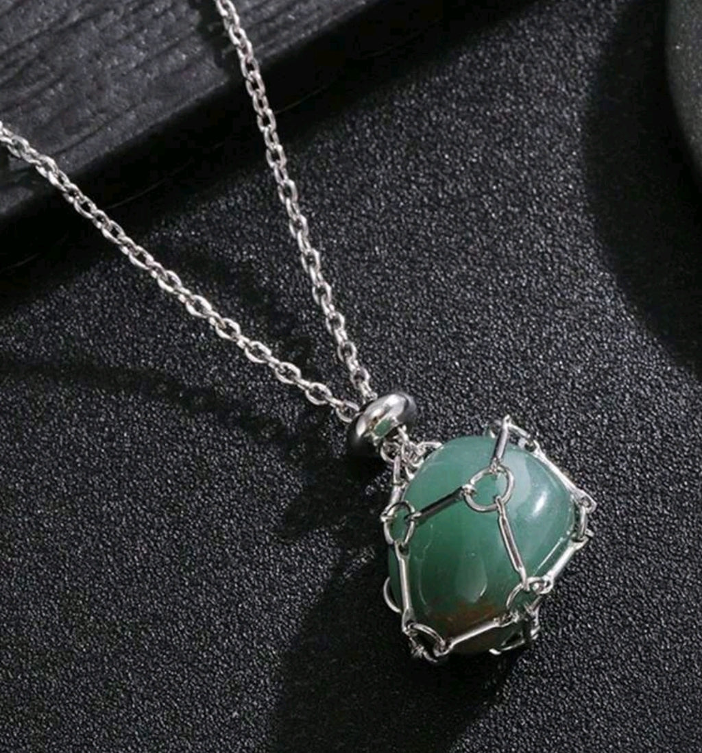 Caged Crystal Necklace