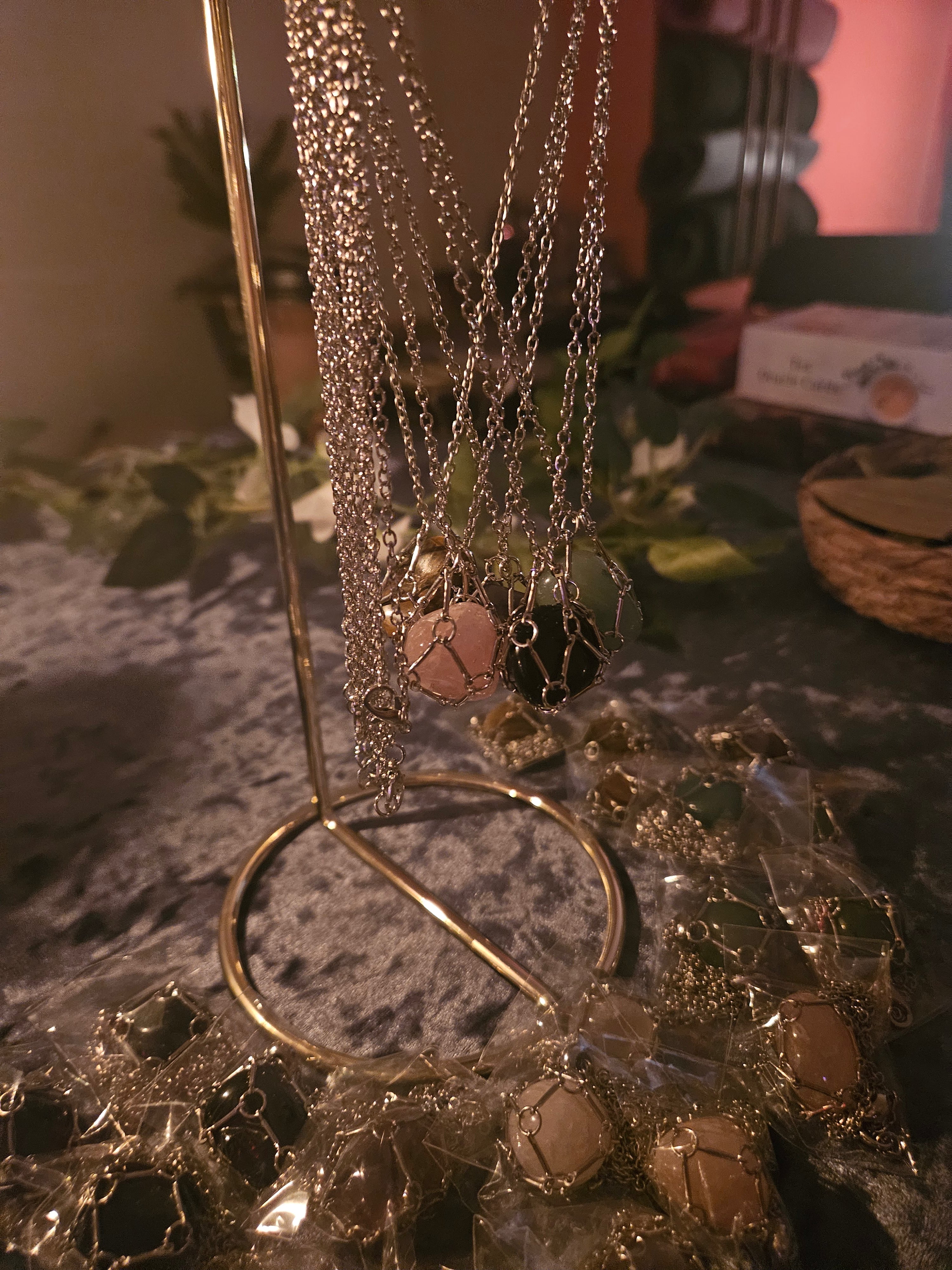 Caged Crystal Necklace