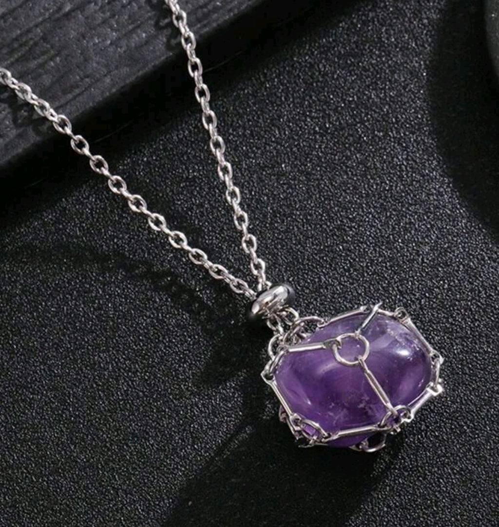 Caged Crystal Necklace