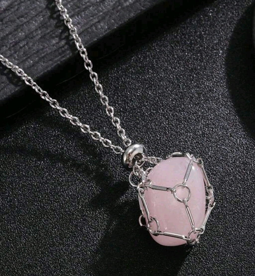 Caged Crystal Necklace