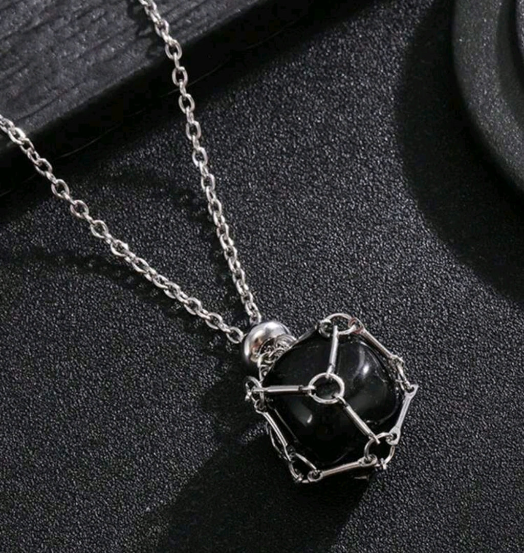 Caged Crystal Necklace