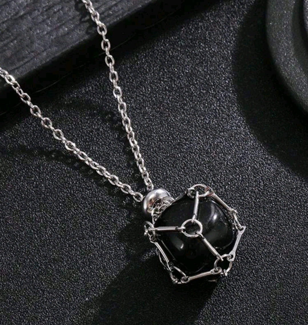 Caged Crystal Necklace