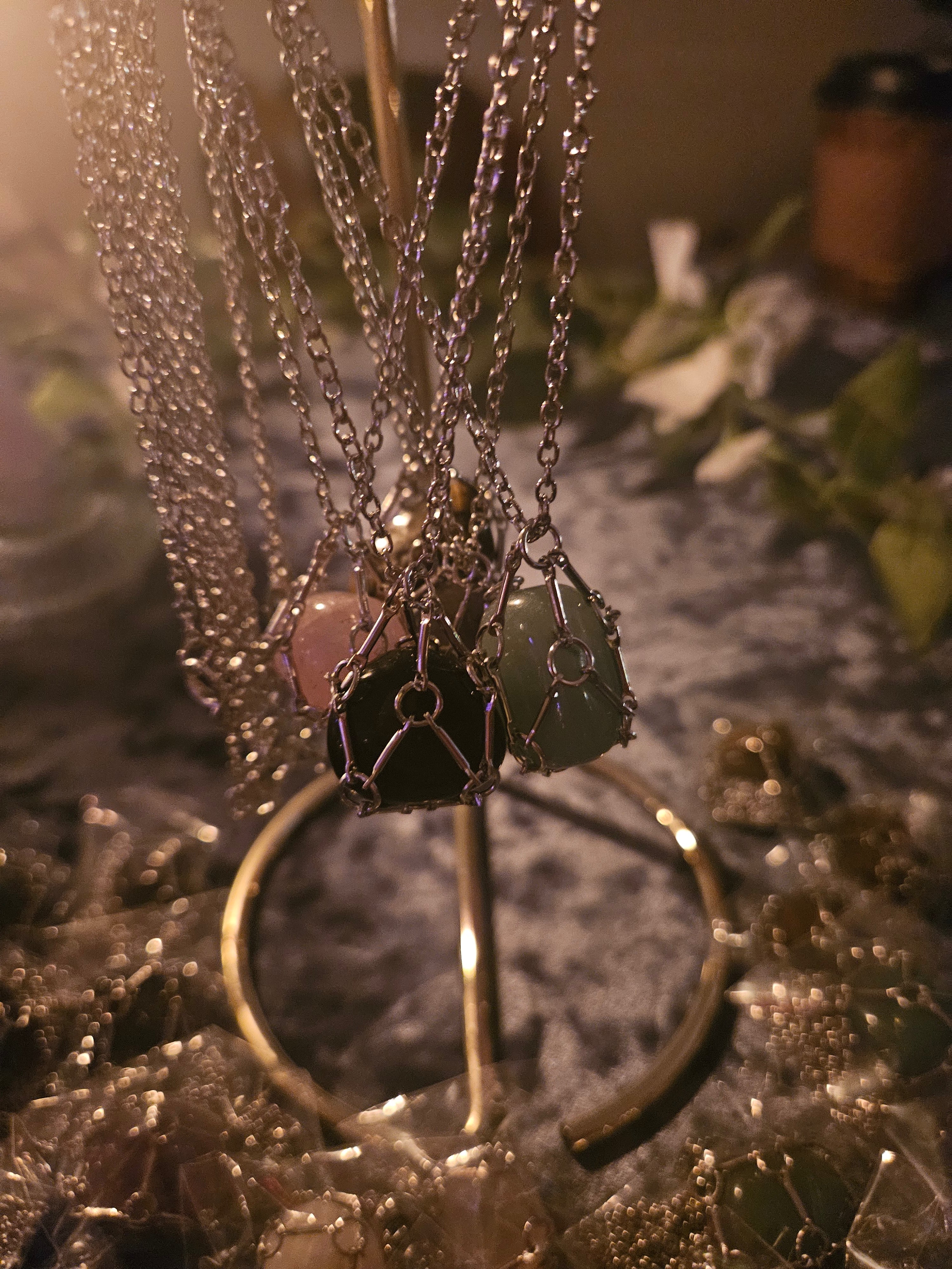 Caged Crystal Necklace